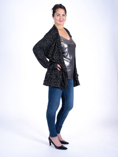 Picture of Oversized Long Cardigan, black speckles