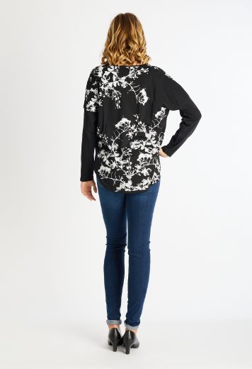 Picture of Boxy Long Sleeve Shirt Flower Print