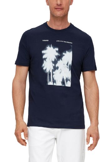 Image de s.Oliver Tall T-shirt avec Encolure en Henley